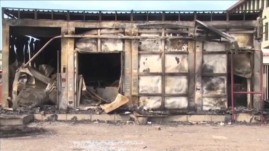 Mozambique businesses destroyed day after protests, looting