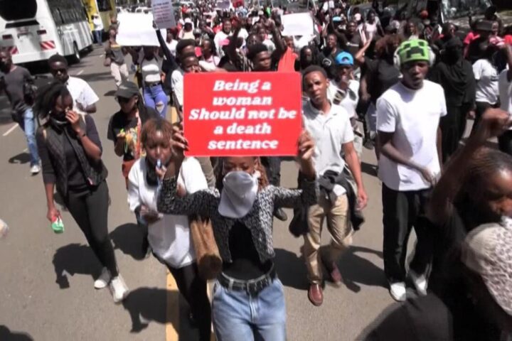 Kenyan police fire teargas at peaceful anti-femicide march