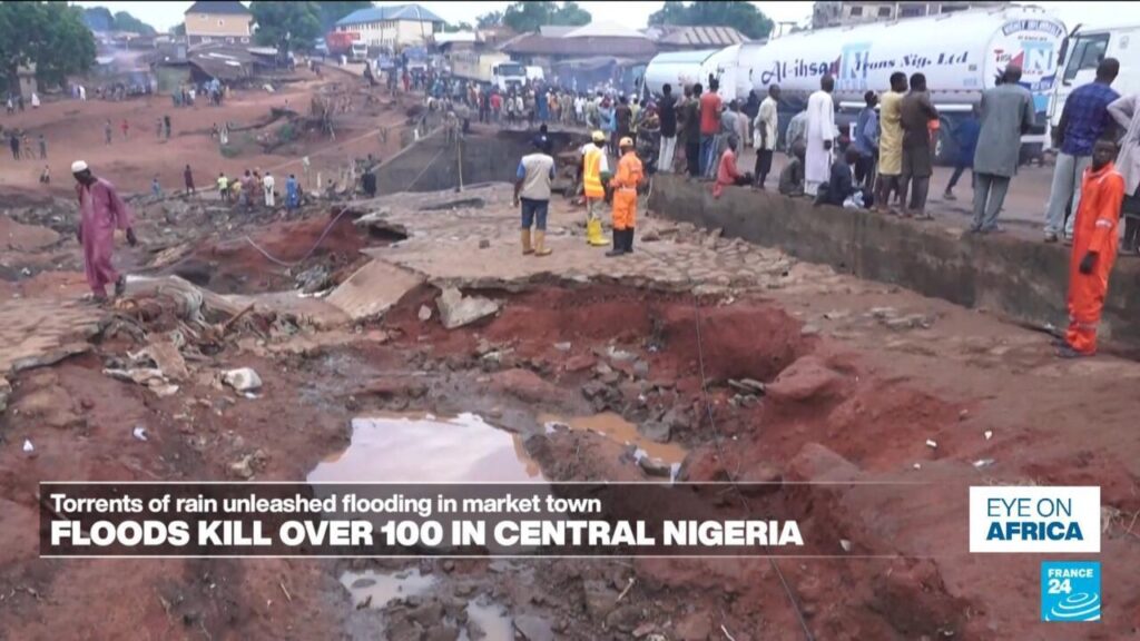 Dozens dead after floods submerge market town in Nigeria