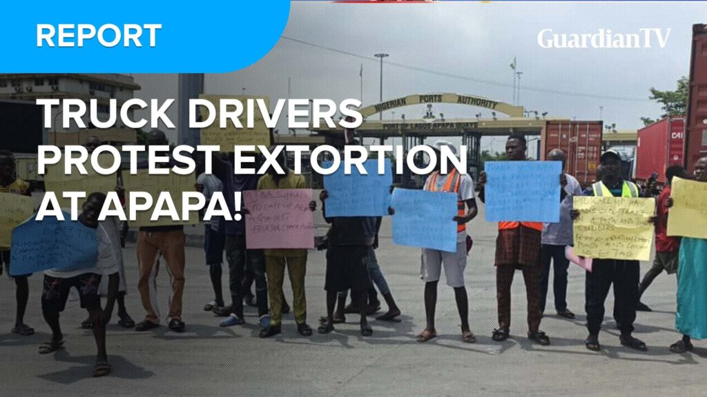 Truckers protest extortion, inefficiencies in Lagos ports