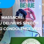 Benue Massacre: Tinubu delivers speech during condolence visit