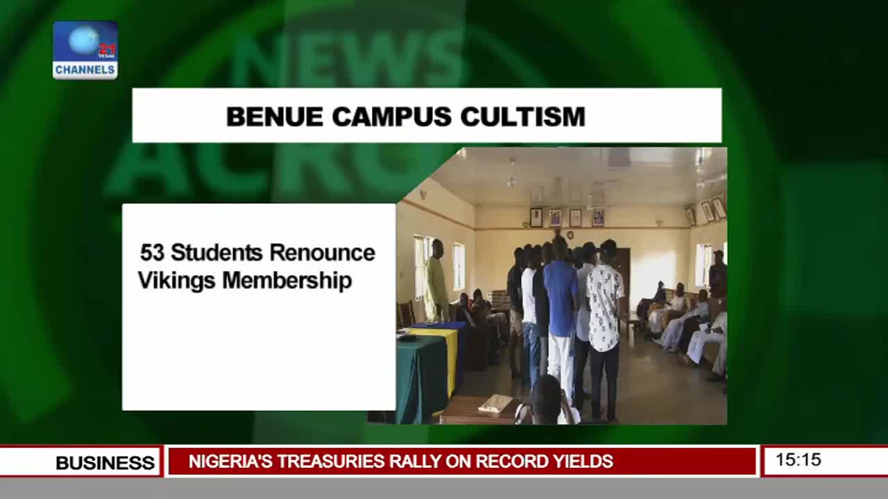 Benue Campus Cultism: 95 students renounce Vikings membership - GuardianTV