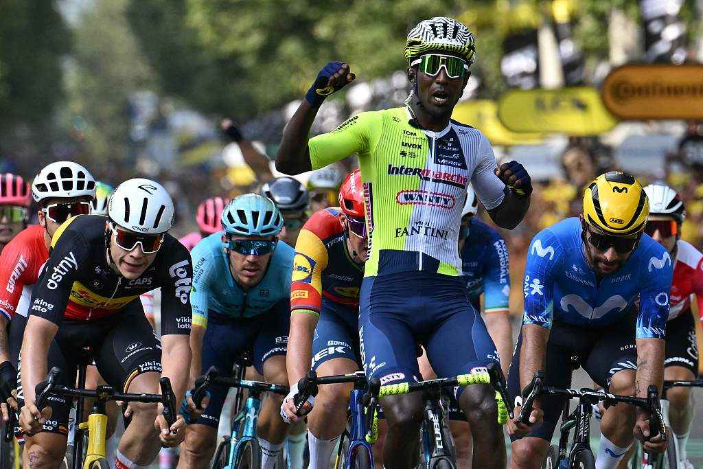 Eritrean Biniam Girmay becomes first Black African rider to win a Tour de France stage