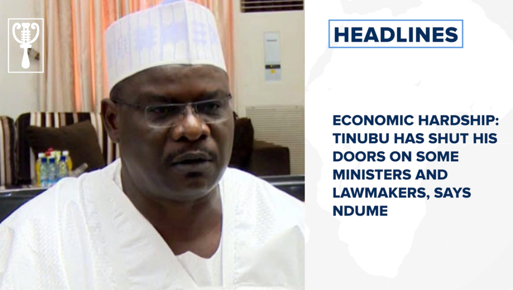 Economic hardship: Tinubu has shut his doors on some ministers and lawmakers, says Ndume