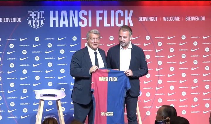 Barcelona presents new coach Hansi Flick