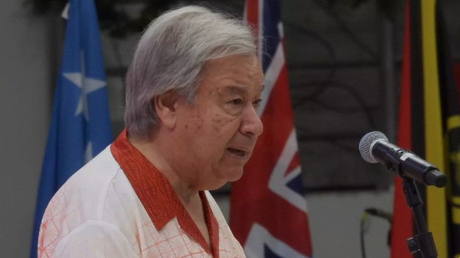 UN chief Guterres warns of fast-rising Pacific ocean