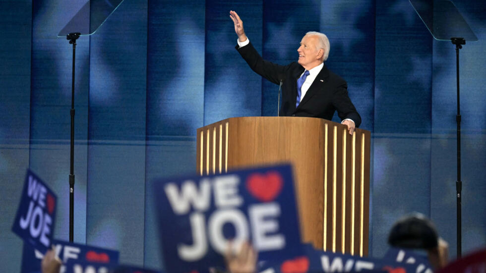 Biden's 'farewell speech' as Democrats celebrate Kamala Harris at convention