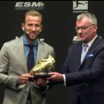 Harry Kane receives European Golden Shoe award after Munich move