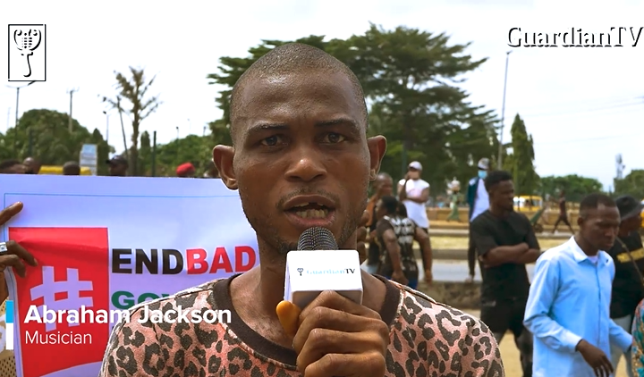 #EndBadGovernance day 3: Protester showcases rapping skills