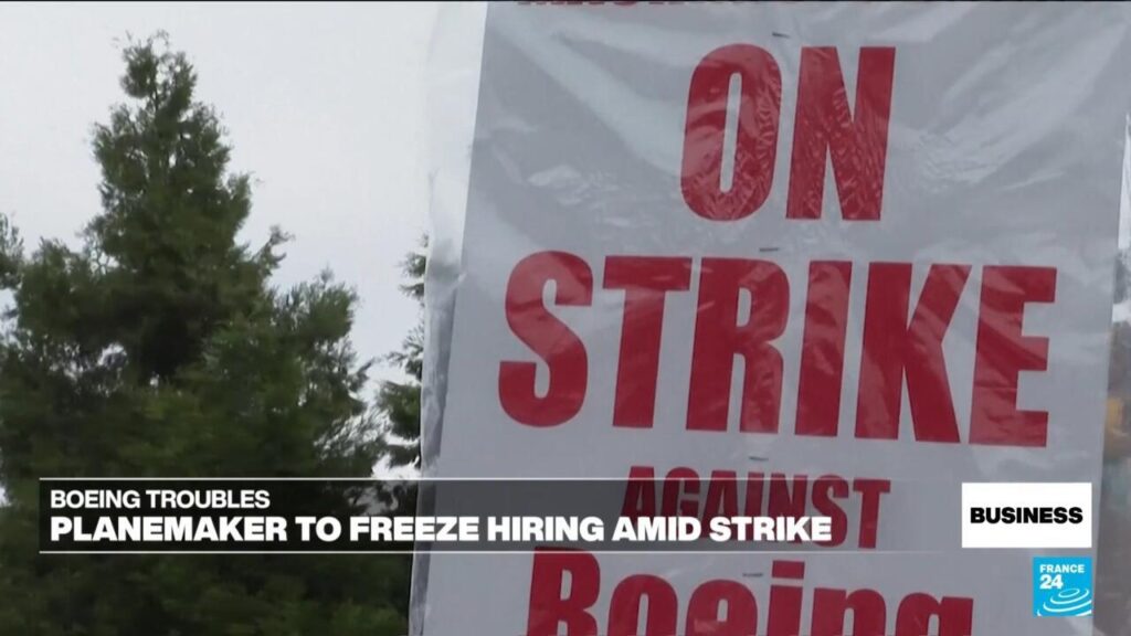 Boeing announces hiring freeze and sweeping cost cuts as strike continues