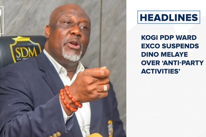 Kogi PDP ward exco suspends Dino Melaye over ‘anti-party activities’ and more