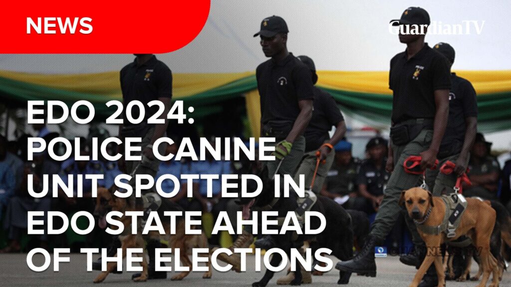 Police Canine Unit spotted in Edo state ahead of the elections