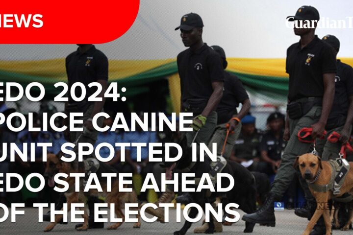 Police Canine Unit spotted in Edo state ahead of the elections