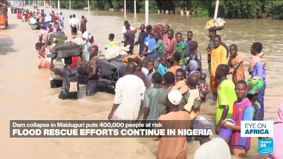 Rescue efforts continue in Nigeria after dam burst puts 400,000 people at risk