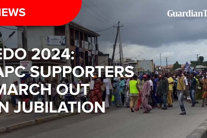 Edo 2024: APC supporters march out in jubilation