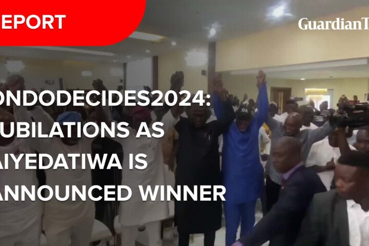 OndoDecides2024: Jubilation as Aiyedatiwa is announced winner