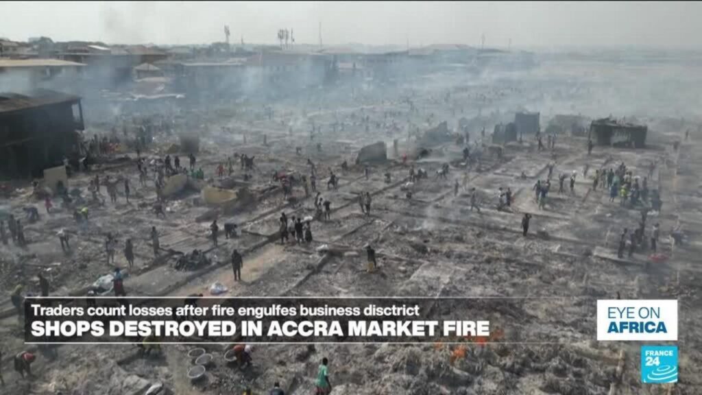 Ghana: Over 100 shops destroyed in fire at market in Accra