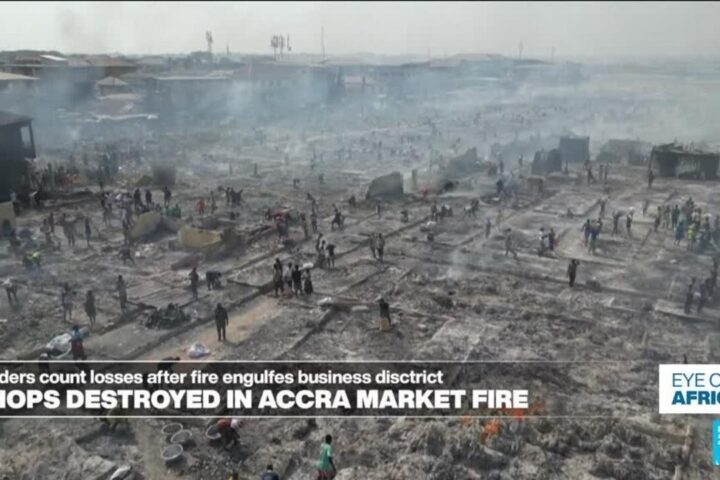 Ghana: Over 100 shops destroyed in fire at market in Accra