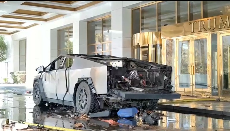 1 dead after Tesla Cybertruck explodes outside Trump hotel in Las Vegas