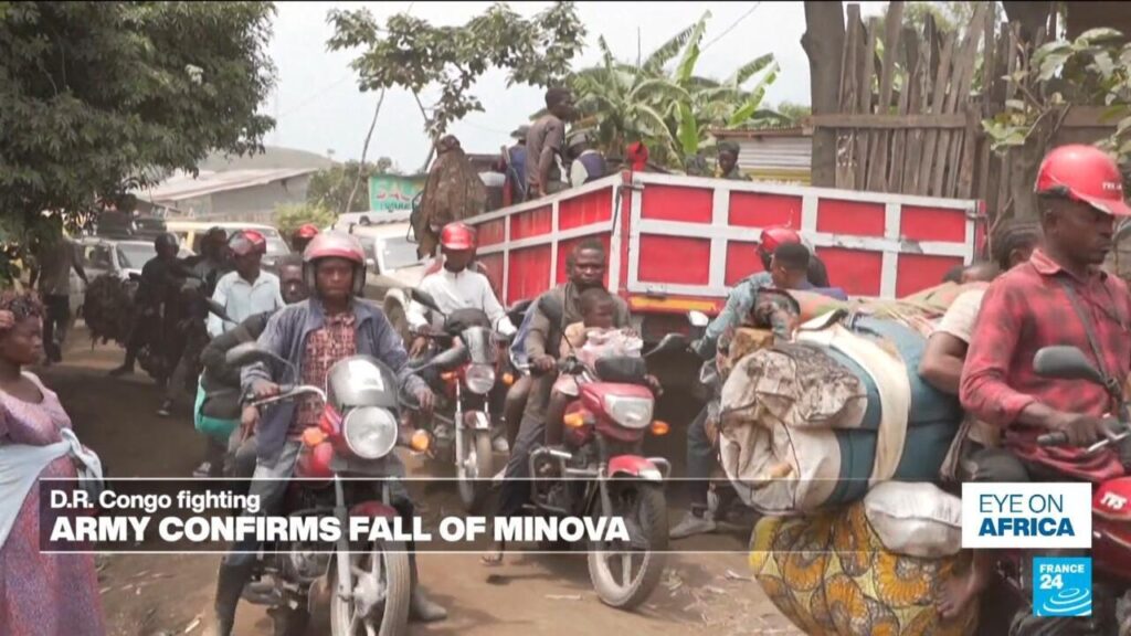 DR Congo fighting: Army confirms fall of Minova