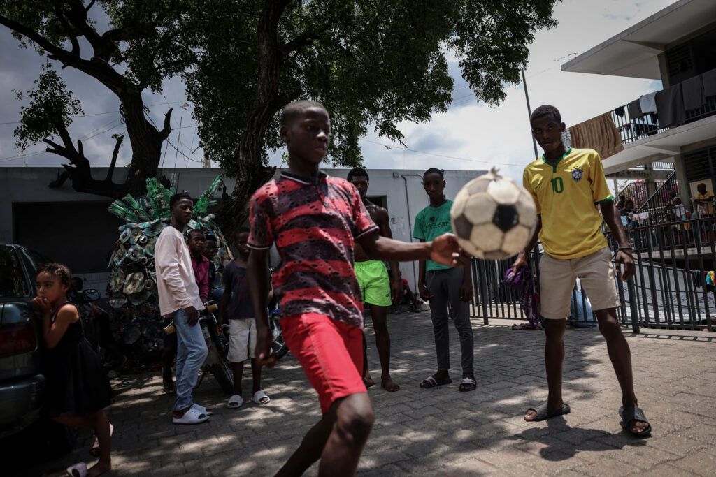 football offers refuge from violence in Haiti