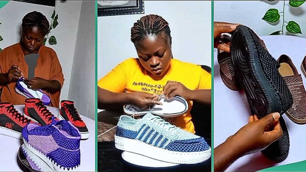 Nigerian woman turns crochet passion into footwear business