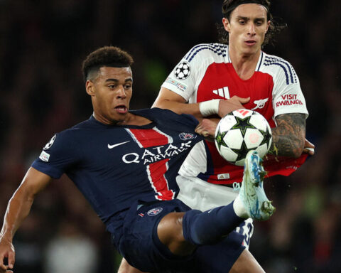 First round of Champions League semi-finals between PSG and Arsenal