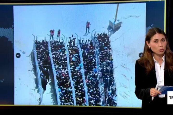 Real images of Palestinians lining up for aid accused of being AI-generated