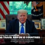 Donald Trump signs travel ban on 12 countries